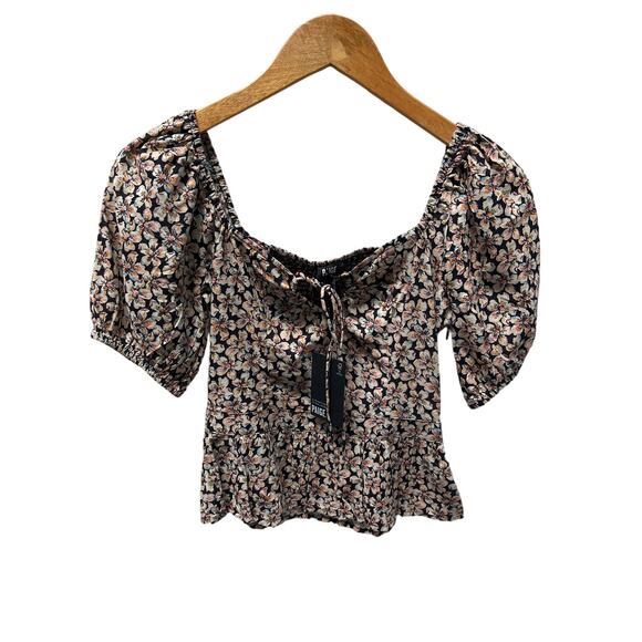PAIGE Azul Top in Black Multi Size XXS NWT - Picture 1 of 11